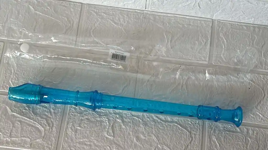 Flauta Dulce Traslucida Azul