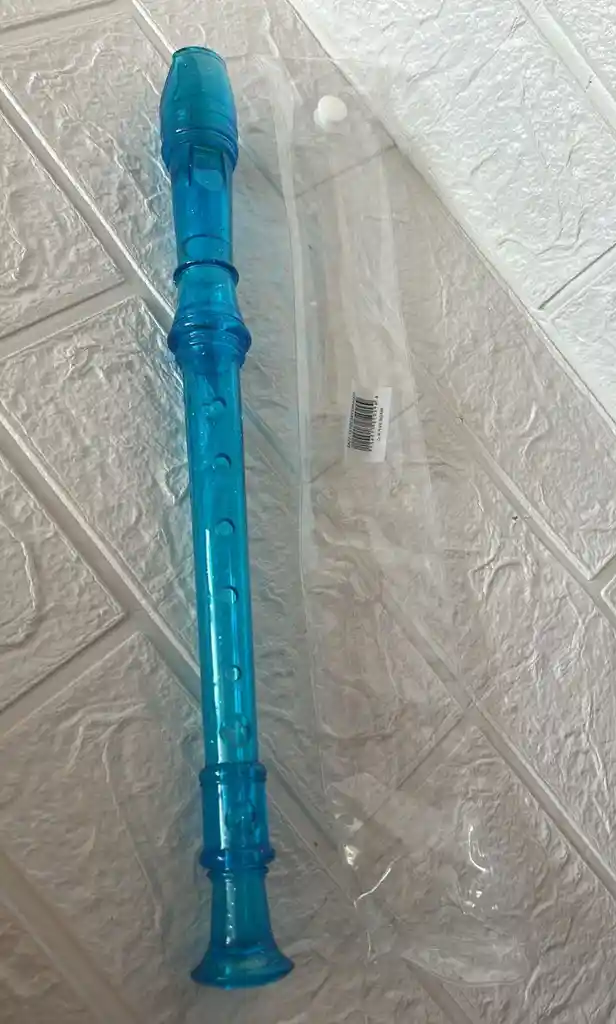 Flauta Dulce Traslucida Azul