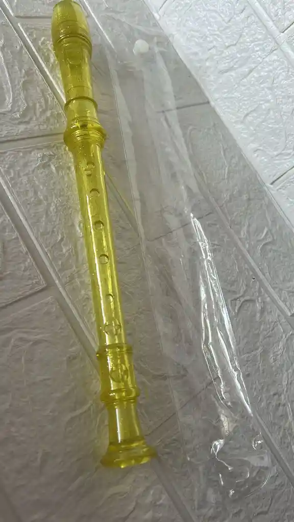 Flauta Dulce Traslucida Amarilla