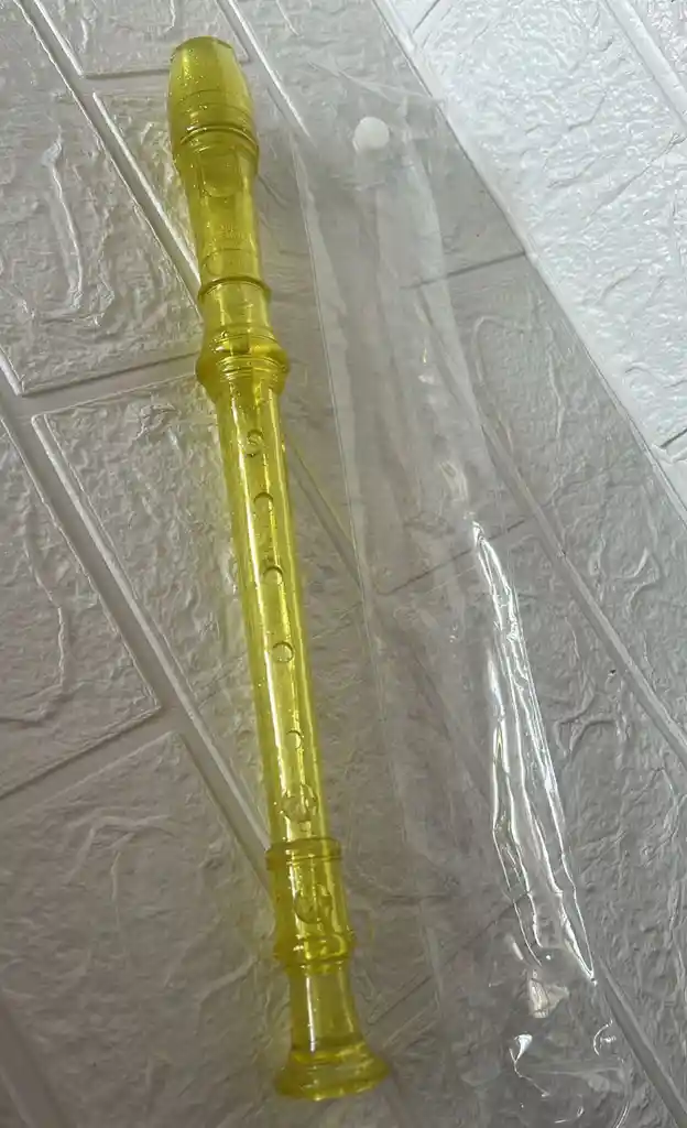 Flauta Dulce Traslucida Amarilla