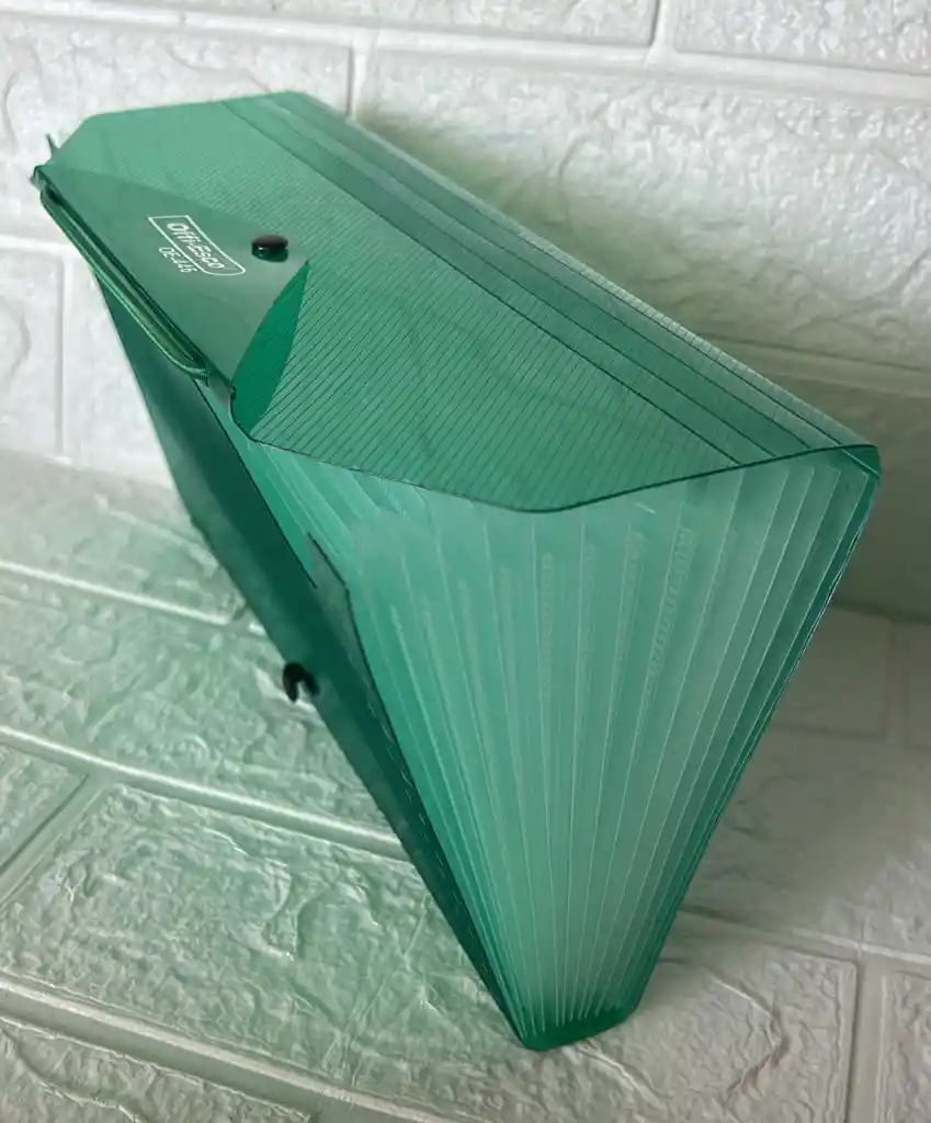 Carpeta Archivador 13 Bolsillos 1/2 Carta Verde