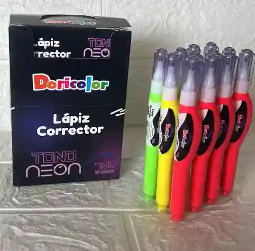 Corrector Liquido Doricolor Neon 7ml Caja X12 Unidades