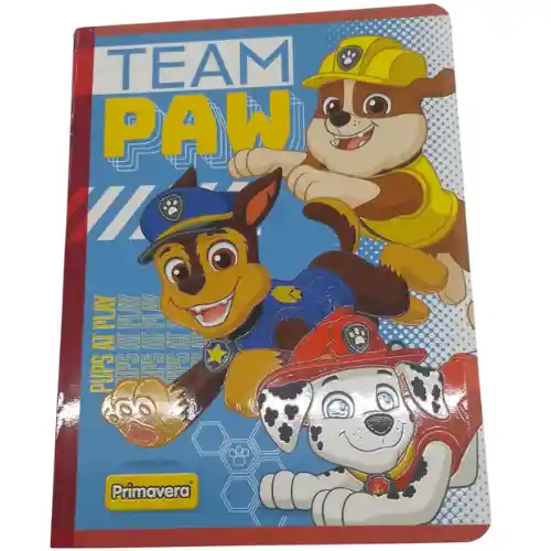 Cuaderno Primavera 95-100 Paw Patrol