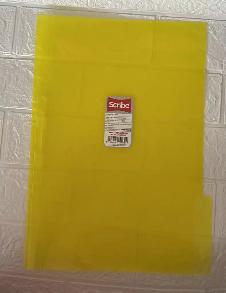 Carpeta Legajador Plastica Folder Oficio Amarilla