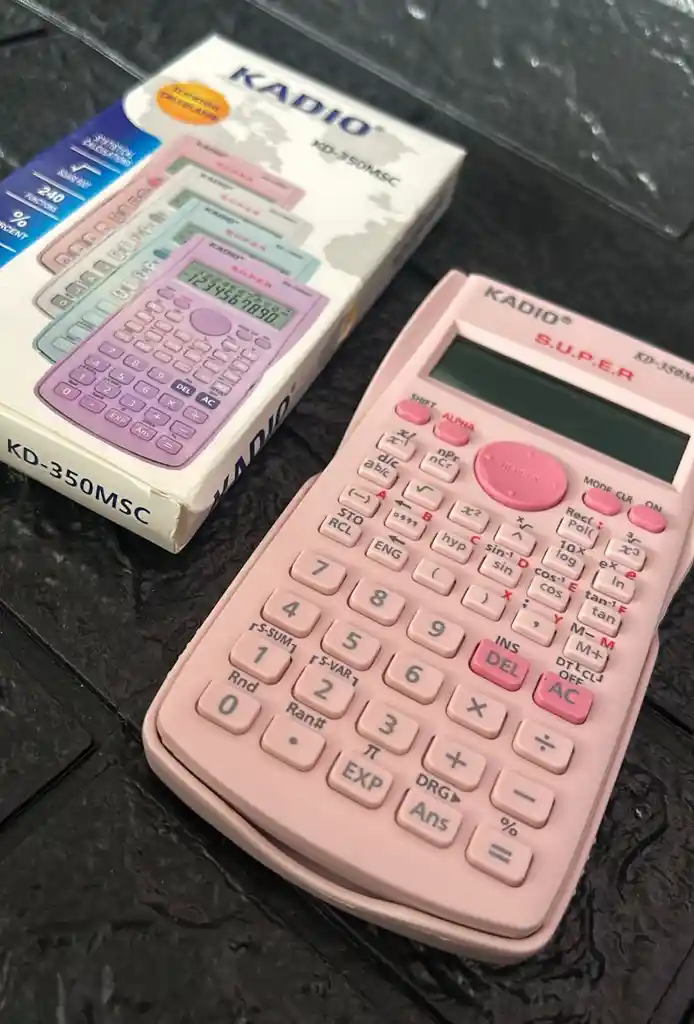 Calculadora Cientifica Kadio Rosada Kd-350msc