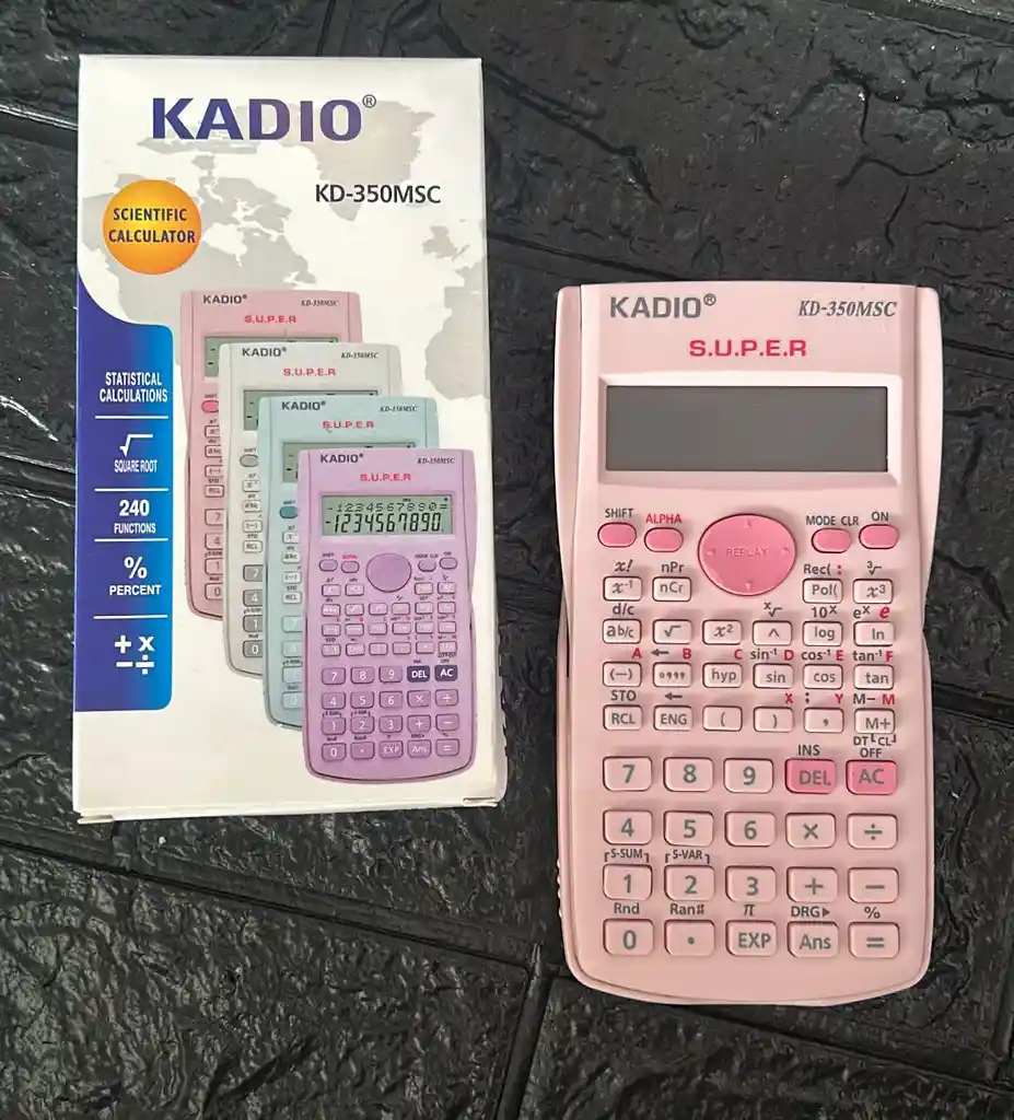 Calculadora Cientifica Kadio Rosada Kd-350msc