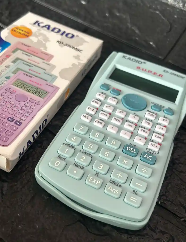 Calculadora Cientifica Kadio Azul Claro Kd-350msc