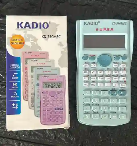 Calculadora Cientifica Kadio Azul Claro Kd-350msc
