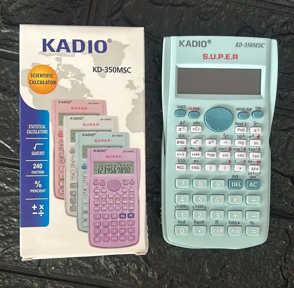Calculadora Cientifica Kadio Azul Claro Kd-350msc