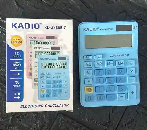 Calculadora Kadio Azul Claro Kd-3866b-c