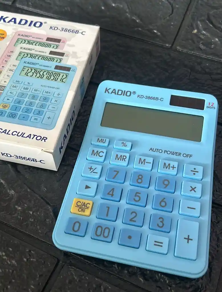 Calculadora Kadio Azul Claro Kd-3866b-c