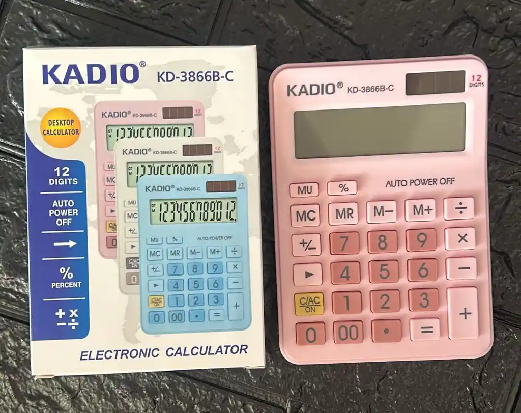 Calculadora Kadio Rosada Kd-3866b-c