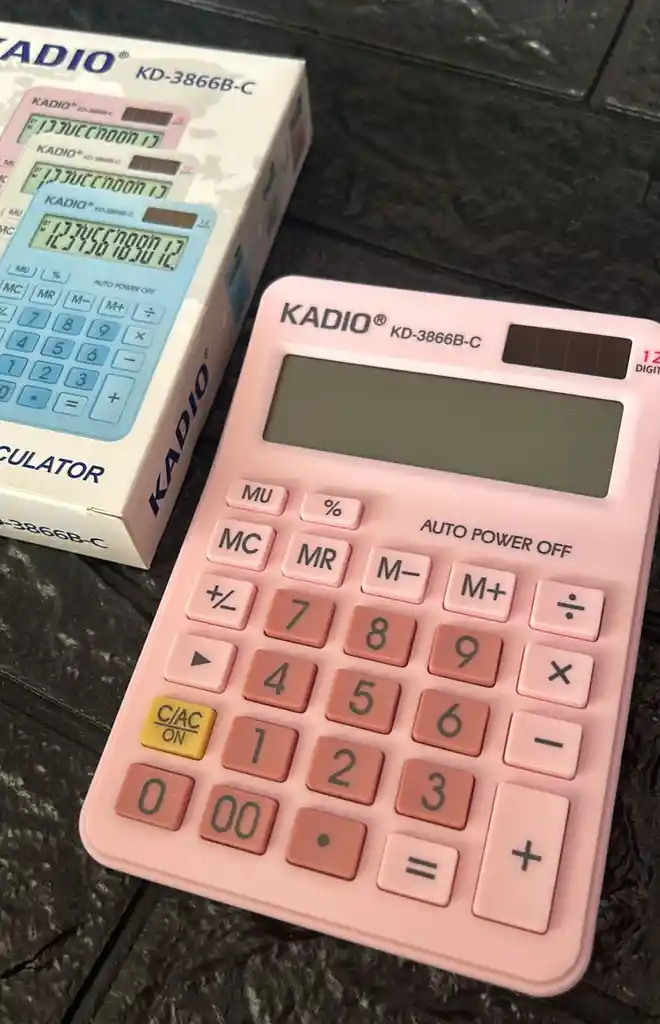 Calculadora Kadio Rosada Kd-3866b-c