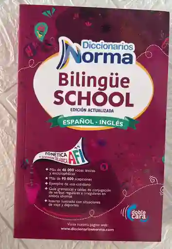 Diccionario Ingles Norma Bilingue School Español Ingles / Ingles Español