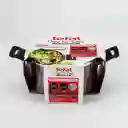 Olla T-fal 22cm Aluminio Antiadherent Induccion Tapavidrio