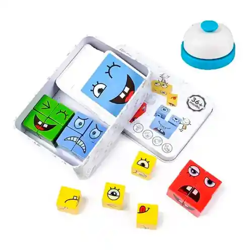 Juego Rompecabezas Expresiones Cubos Armar Juguete Infantil