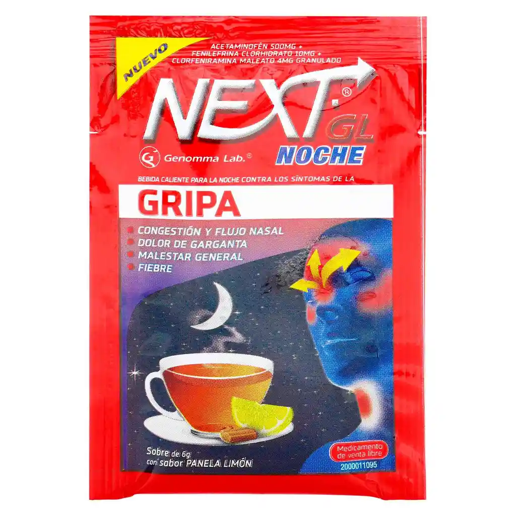 Next Noche Bebida Caliente X Sobre