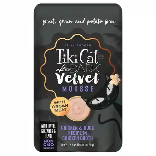 Tiki Cat After Dark Mousse Pollo Y Pato 80g Para Gatos