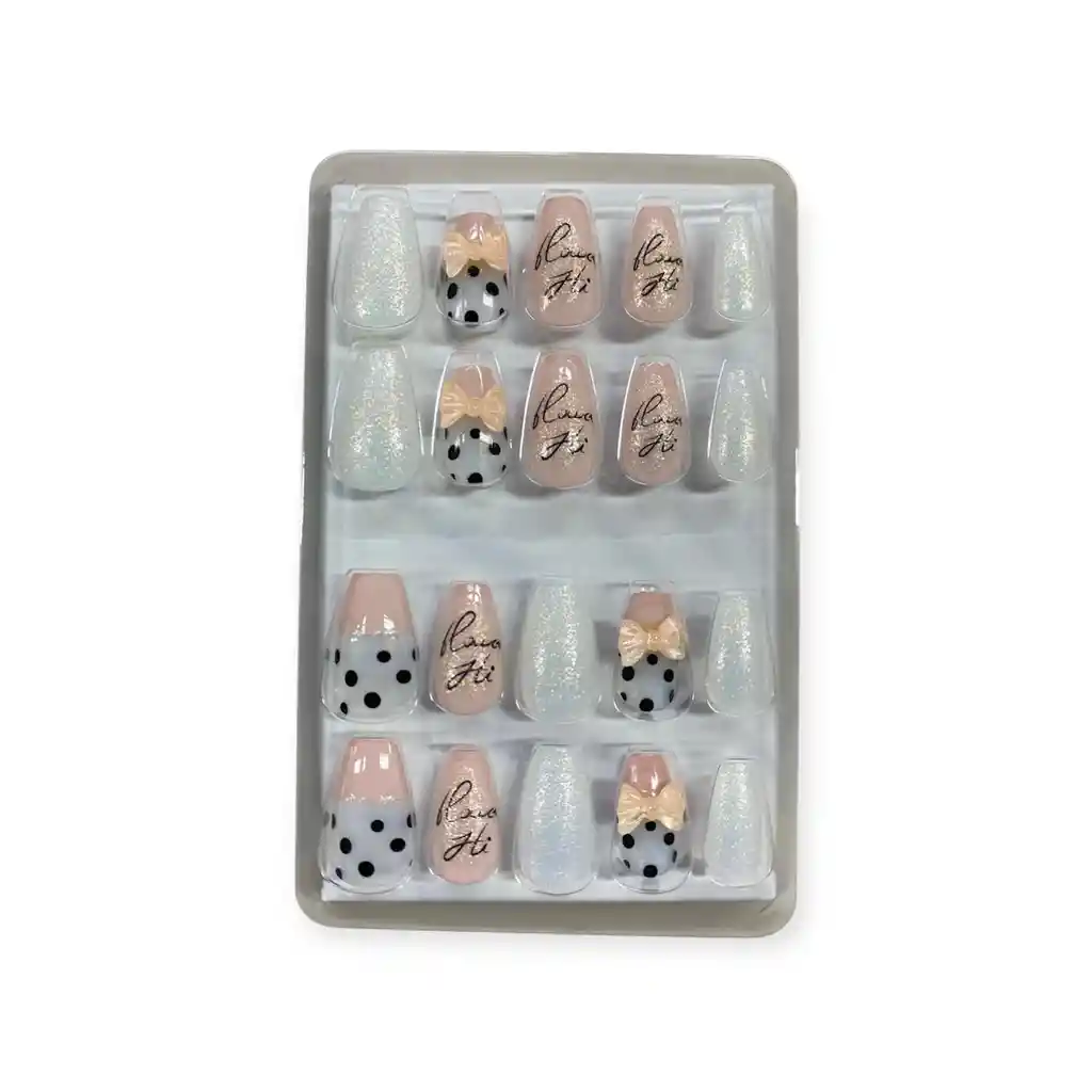 Uñas Press On Decoradas X 24 Pcs