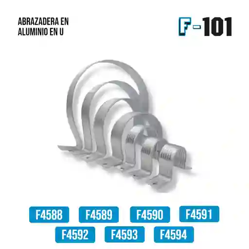 Abrazadera En Aluminio En U 1