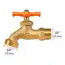 Llave Jardín Truper Metalica Dorado De 1/2"