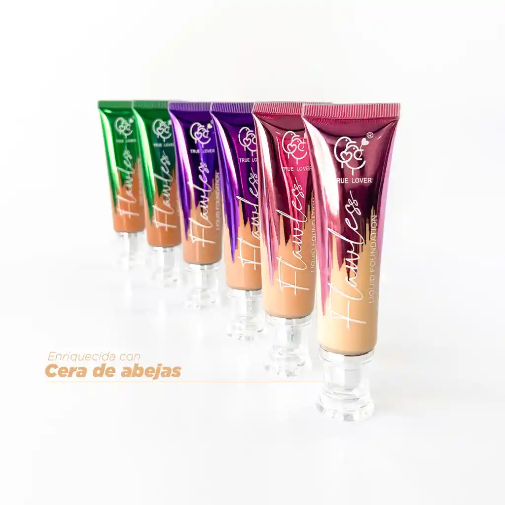 Base Liquida Flawless Humectante De Alta Cobertura Tono 3 - True Lover