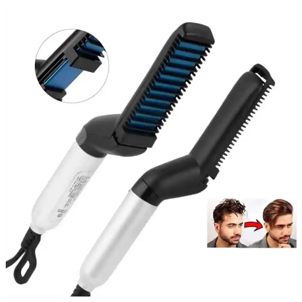 Plancha Peine Barba Cabello Organiza Alisa Cepillo Electrico