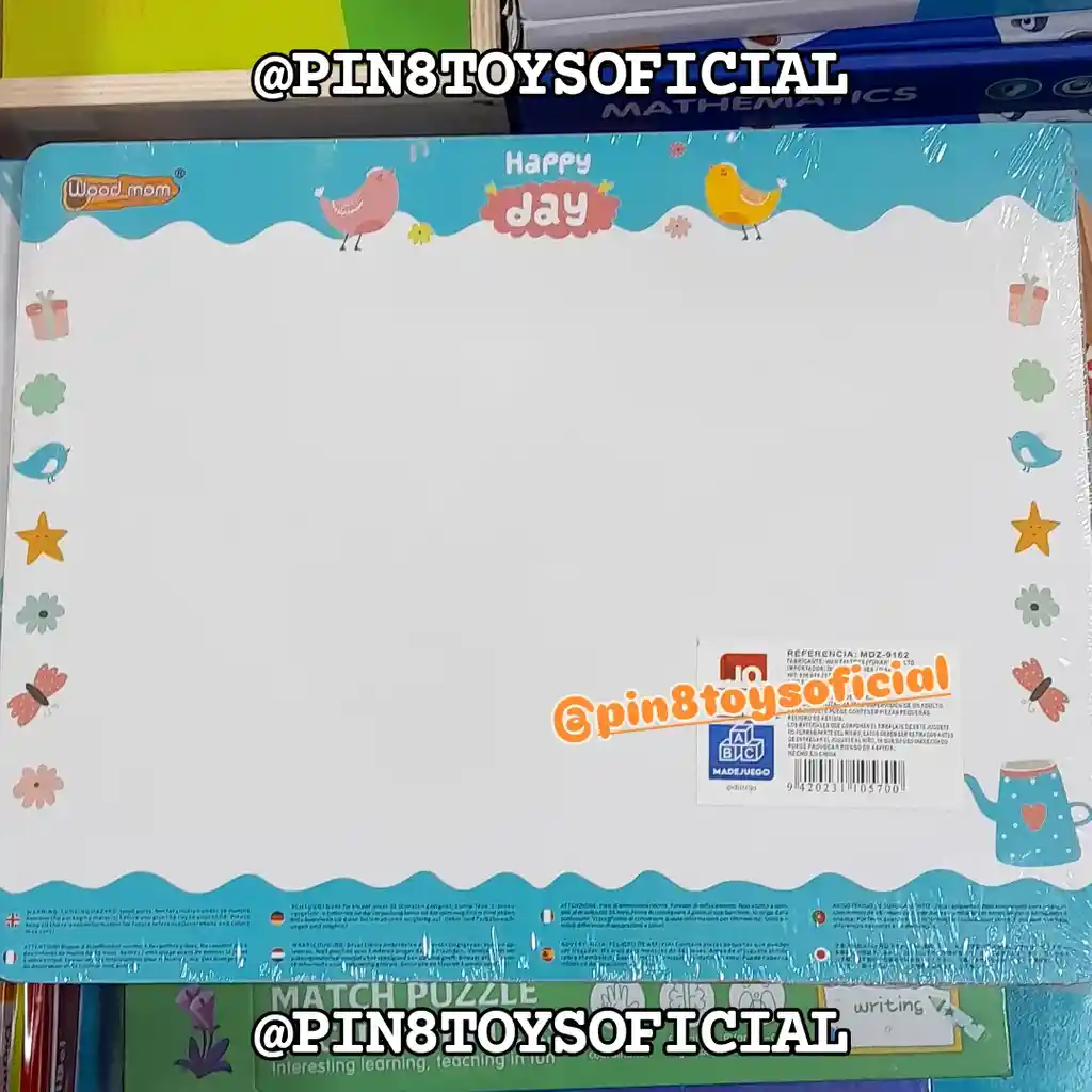 Abecedario Minúsculas Tablero Para Encajar, Enhebrar Y Tablero Para Rayar + Marcador