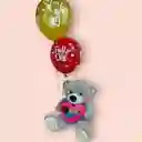 Oso I Love You Con Globos Con Helio (45cm)