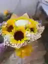 💐 Ramo Y/o Arreglo De Flores Bouquete Buchon 5 Girasoles