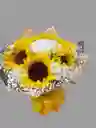 💐 Ramo Y/o Arreglo De Flores Bouquete Buchon 5 Girasoles