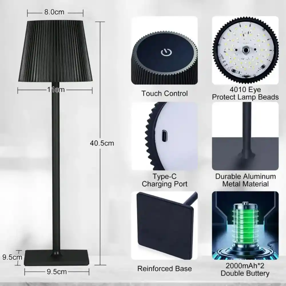 Lampara Led De Mesa Escritorio Recargable Diseño Elegante Minimalista