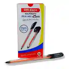Bolígrafo Offi Esco Semi Gel Negro Caja