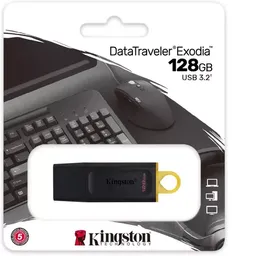 Memoria Usb 128gb Kingston Dtx/128gb Exodia Usb 3.2 Negro