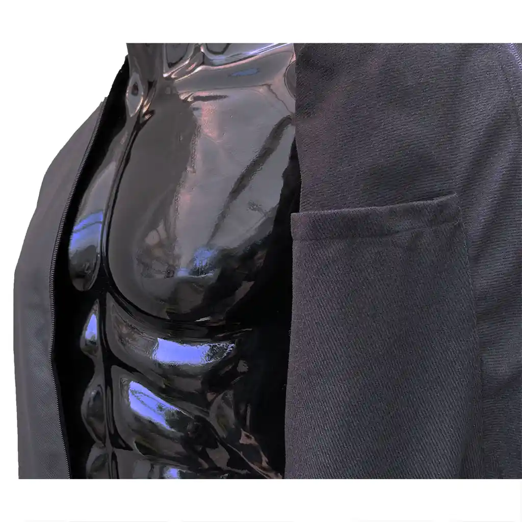 Chaqueta Cuero Sintetico Diseño Texturizado