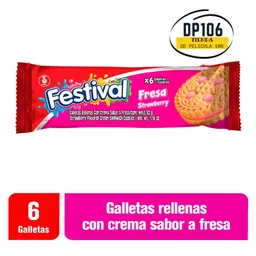 Galletas Festival Fresa Paquete 6 Und