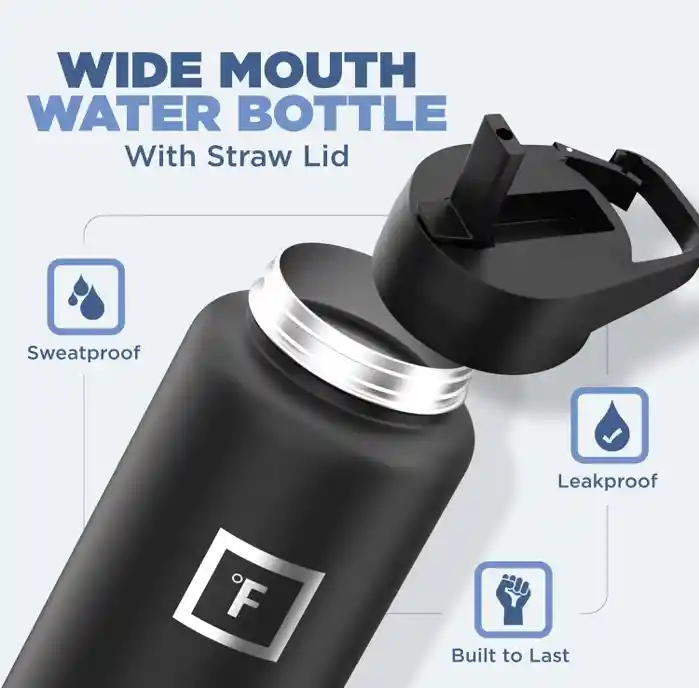 Termo Flask Black Midnigth 40 Oz De Acero Inoxidable