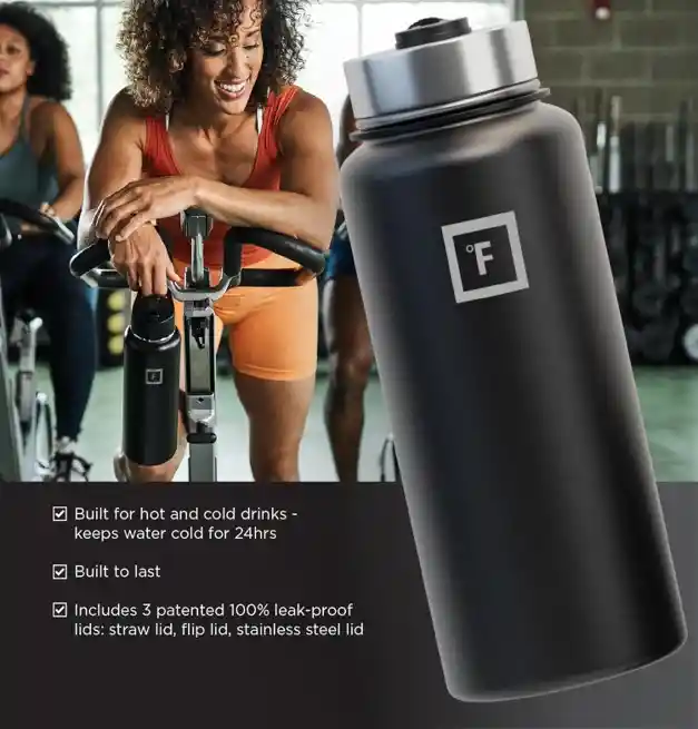 Termo Flask Midnigth 32 Oz De Acero Inoxidable