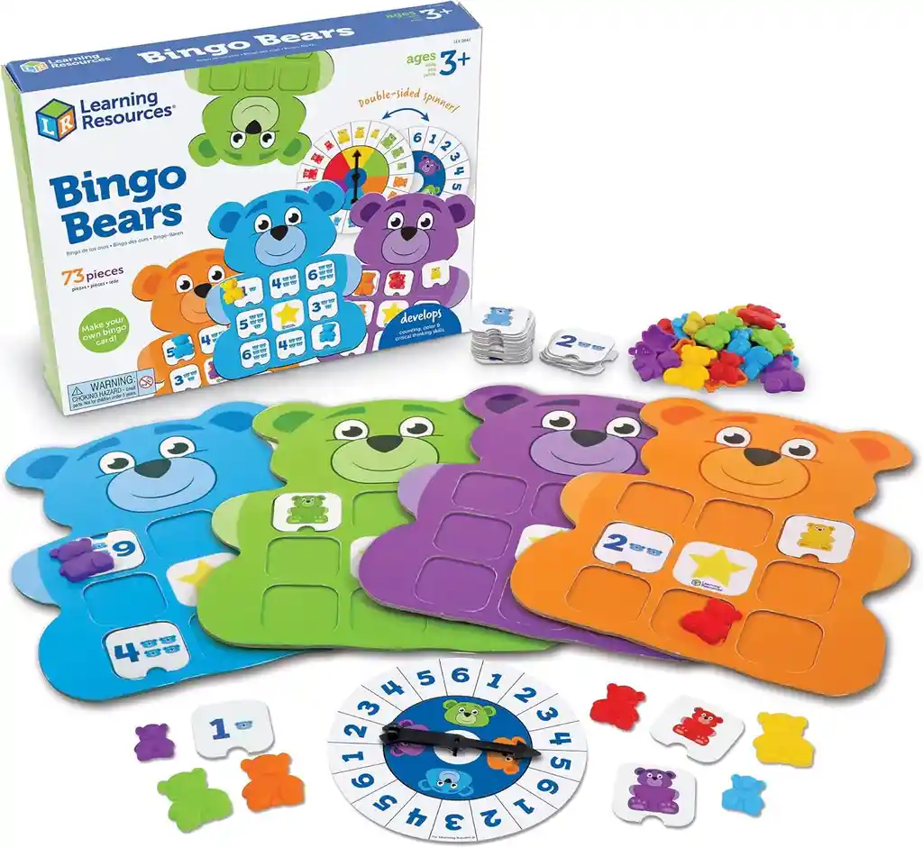 Juego Didácticos Bingo Bears De Suma Y Resta Para Niños