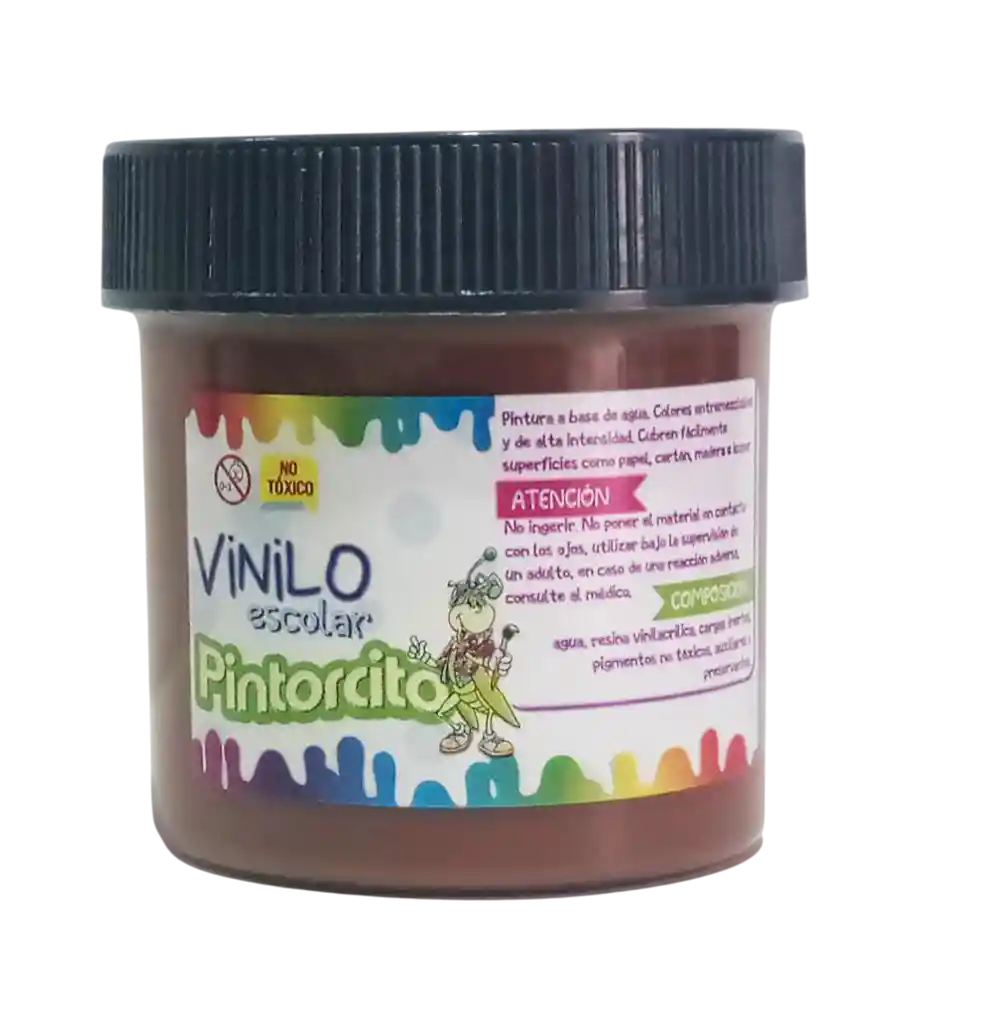 Pintura Vinilo Escolar Cafe Pintorcito 85g