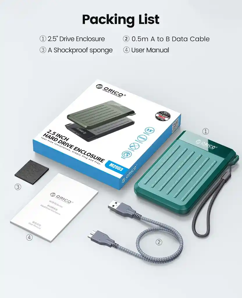Caja Disco Duro Externa 3.0 Alta Velocidad Premium
