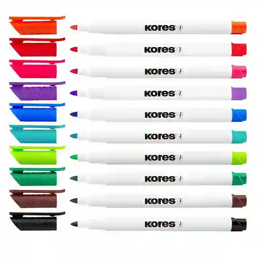 Marcadores Kores Borrables X10 Und