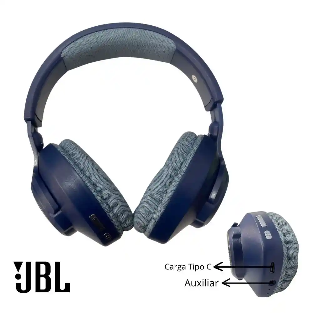 Audífonos De Diadema Tipo Jbl Bluetooth Tune500bt Azul