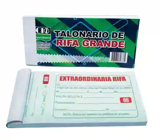 Talonario De Rifa Grande