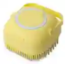 Cepillo De Baño Con Jabón Para Mascotas Amarillo