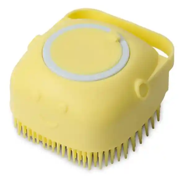 Cepillo De Baño Con Jabón Para Mascotas Amarillo