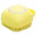 Cepillo De Baño Con Jabón Para Mascotas Amarillo