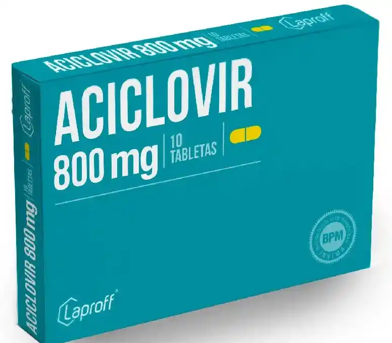 Aciclovir 800 Mg X 10 Tabletas