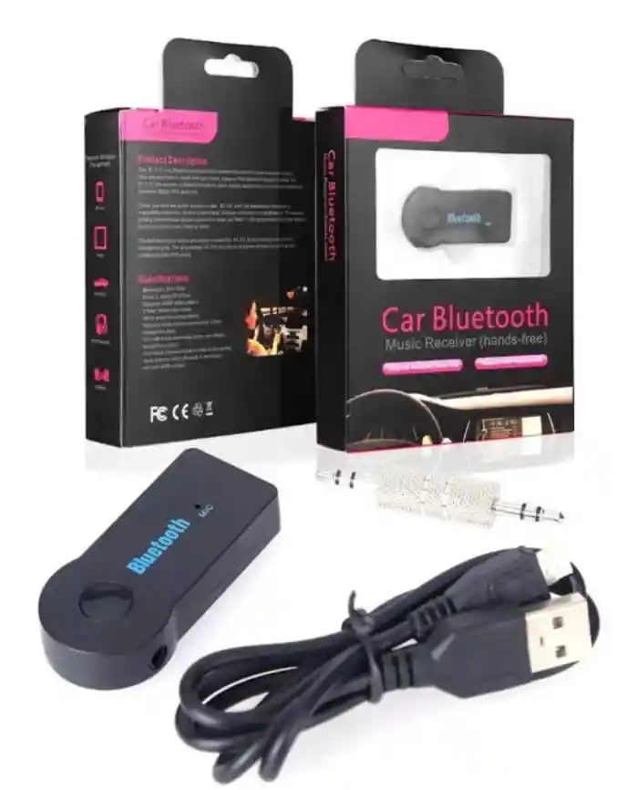 Adaptador Reseptor Bluetooth Bt-350 Con Microfono Recargable Audio Auxiliar 3.5mm