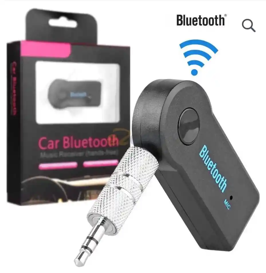 Adaptador Reseptor Bluetooth Bt-350 Con Microfono Recargable Audio Auxiliar 3.5mm